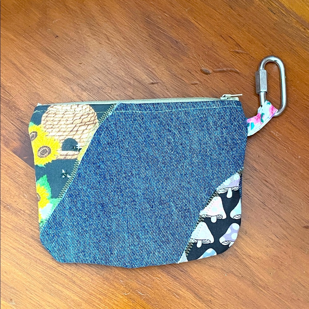 Denim Patchwork Women's Pouch